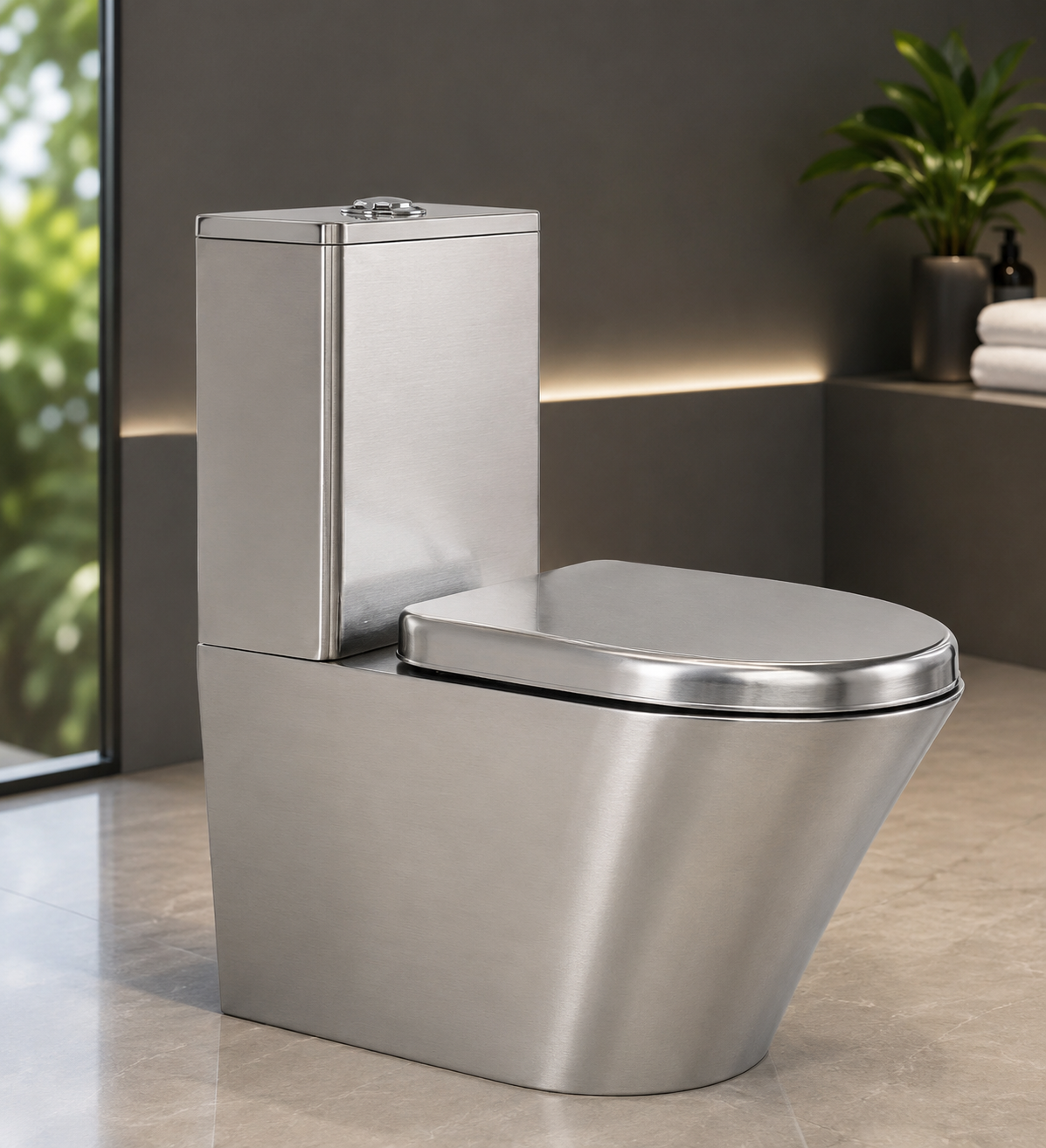 Modern Stainless Steel Toilet